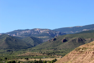 Fototapeta na wymiar Natural landscape from the town of Bolea (Huesca, Spain)