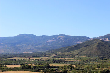 Obraz premium Natural landscape from the town of Bolea (Huesca, Spain)