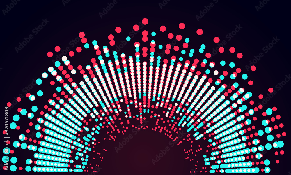 Poster abstract background with dots in modern style
