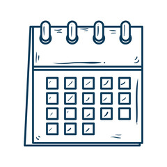 calendar reminder, line style icon vector illustration design