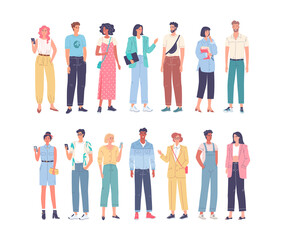 Fototapeta premium Different young people vector illustration