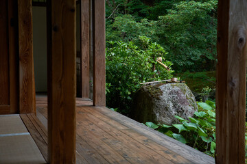 Fototapeta na wymiar 京都の夏の寺院（詩仙堂）