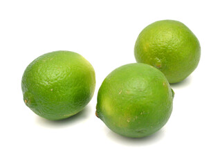 Citrus lime fruit isolated on white background cutout 