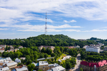 Aerial Lviv is the cultural capital of Ukraine and is a favorite destination for tourists from all over the world.