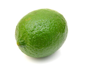 Citrus lime fruit isolated on white background cutout 