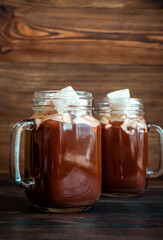 Jars of hot chocolate