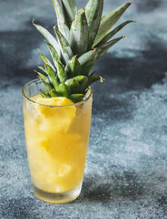 Glass of pineapple juice