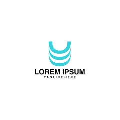 Initials U Logo Vector Icon Illustration