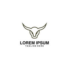 Head With Horn Logo Vector Icon Illustration