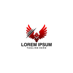 Ninja Bird With Dice For Game Logo Vector Icon Illustration