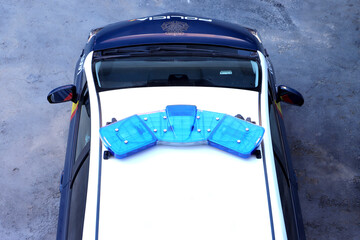 View from above of a type z patrol car of the Spanish national police © Sendo