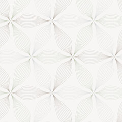 linear vector pattern, repeating abstract leaves, gray line of leaf or flower, floral. graphic clean design for fabric, event, wallpaper etc. pattern is on swatches panel.