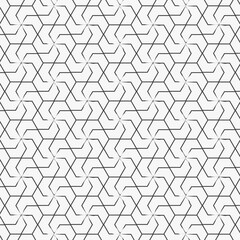 Vector pattern. Repeating stylish geometric tiles with linear hexagonal elements. Pattern is clean for fabric, wallpaper, printing. Pattern is on swatches panel.