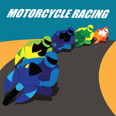 motorcycle racing poster and banner. vector illustration