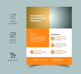 Creative Modern geometric Colorful Corporate Flyer Template Design