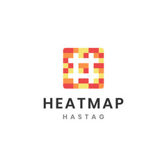 Heatmap Hastag Colorful Logo