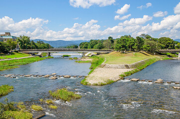 京都の鴨川デルタ