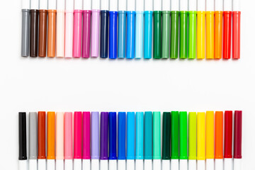 Colors pencils isolated on white background