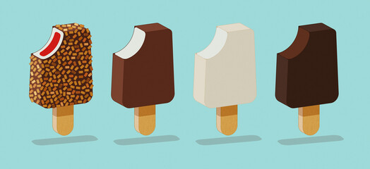 Variety of ice cream bars