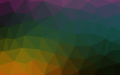 Obraz premium Dark Multicolor, Rainbow vector polygonal pattern.
