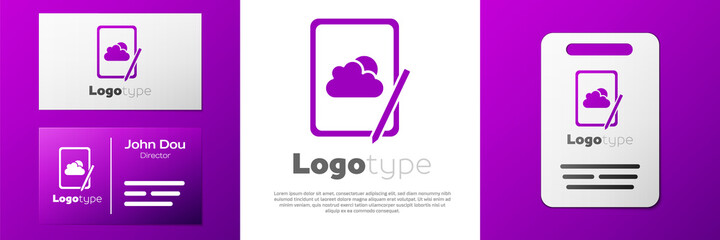 Logotype Weather forecast icon isolated on white background. Logo design template element. Vector.