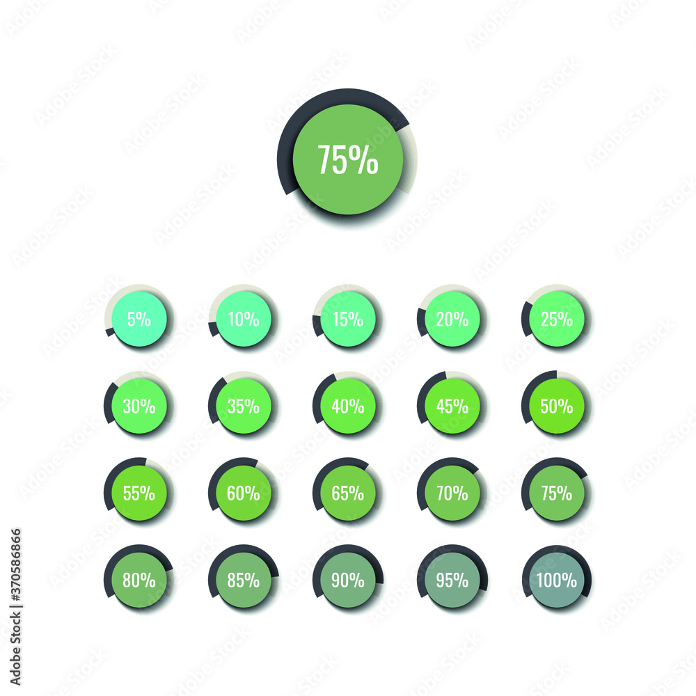 Fototapete business infographic piechart template with round realistic elements on a white background. modern p