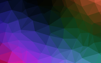 Obraz premium Dark Multicolor, Rainbow vector shining triangular template.