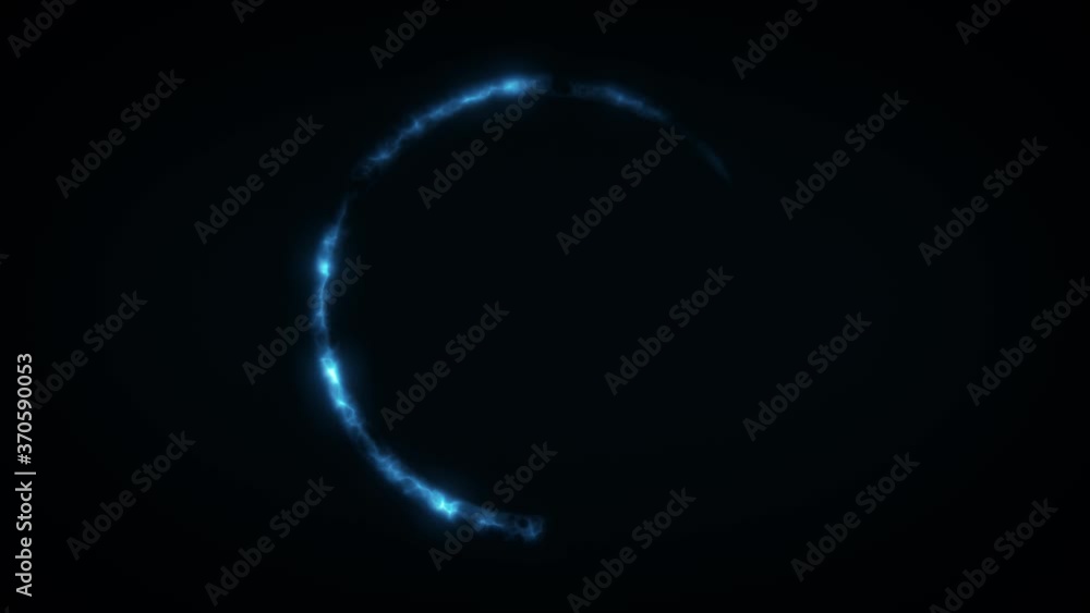 Poster abstract fantasy circle slider seamless looping/ 4k animation of an abstract fantasy glowing light c