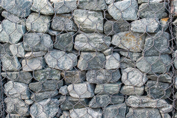 background stones reinforced with mesh