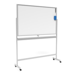 3d illustration of a white board