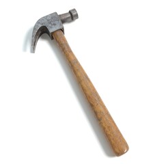 3d illustration of an old hammer