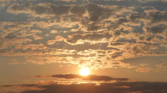 Sky clouds. Sun shining on the sky sunset or sunrise background.