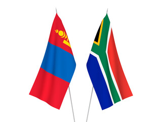 Republic of South Africa and Mongolia flags