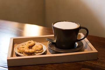 Hot coffee.