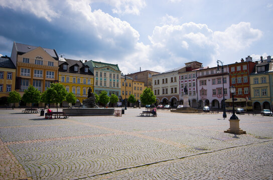 Town square of Trutnov, Czech Republic