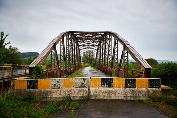 Old bridge made off steel out of use