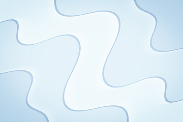 Abstract curved wave template for your design. Illustration with curves lines. Wavy paper cut background.