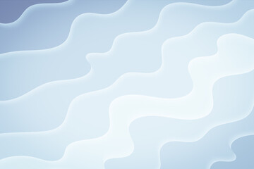 Abstract curved wave template for your design. Illustration with curves lines. Wavy paper cut background.