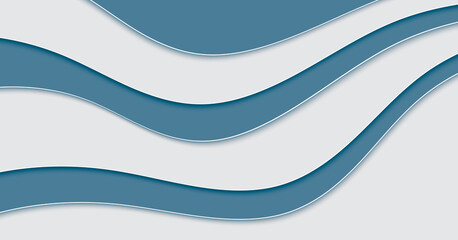 Abstract curved wave template for your design. Illustration with curves lines. Wavy paper cut background.