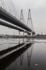 Obraz premium landscape with cable-stayed bridge