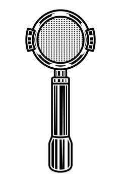 Portafilter, espresso machine part vector object