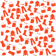 Fashion accessories background,seamless background with fashion items.