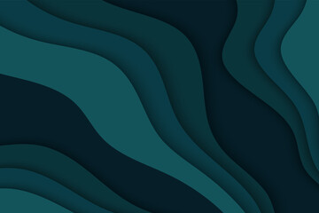 Abstract curved wave template for your design. Illustration with curves lines. Wavy paper cut background.