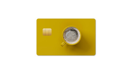 credit card with picture on white background, illustration, web banner or template, 3d rendering