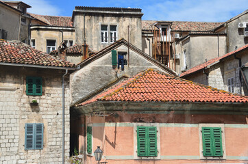 Fototapeta na wymiar Historical buildings in Kotor, Montenegro