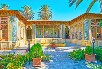 Medieval Persian architecture of Zinat Ol-Molk, Shiraz, Iran