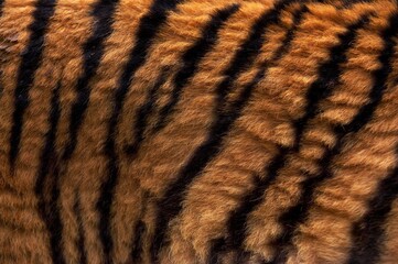 Siberian Tiger, panthera tigris altaica, Close up of Skin