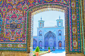 In old Nasir Ol-Molk mosque of Shiraz, Iran