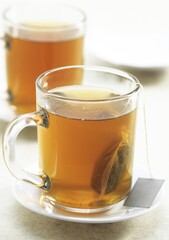 Cup of Green Tea, Infusion against White Background