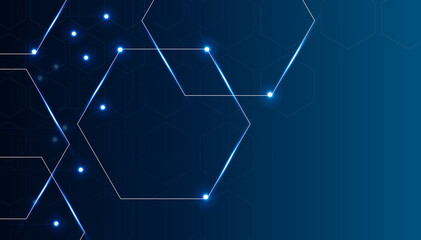 Abstract blue Technology background Vector, futuristic digital technology background 